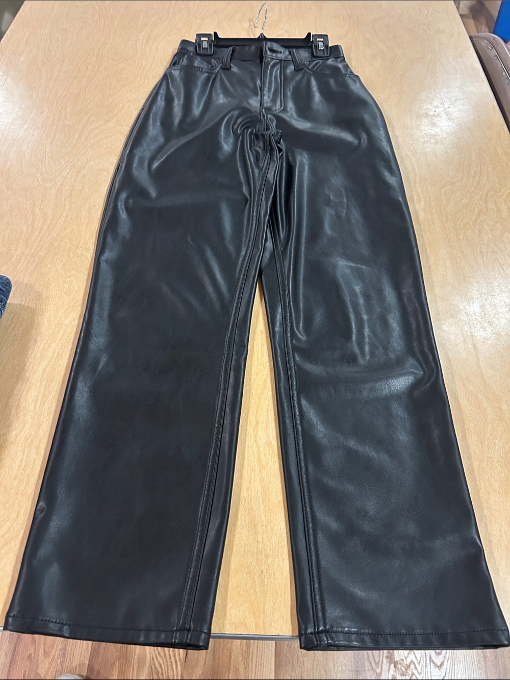 Abercrombie & Fitch Black Faux Leather Skinny Pants
